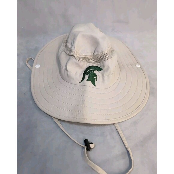 Adidas Boonie Hat Michigan State Spartan Fishing Bucket Climalite Boonie Tan - Picture 1 of 10